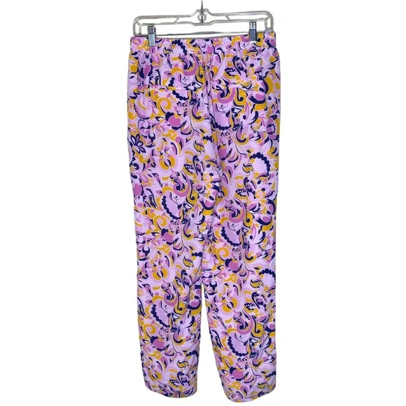 J Crew Silk Pink Paisley Print Easy Boho Pants (NWT)